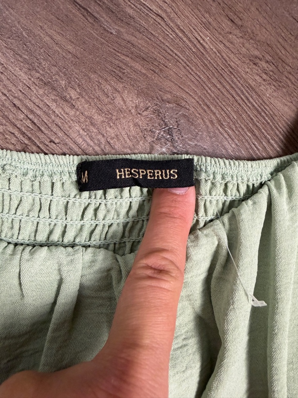 NWOT 🌿 Smocked Waist Puff Sleeve Dress in Light Sage - Medium - Picture 2 of 6